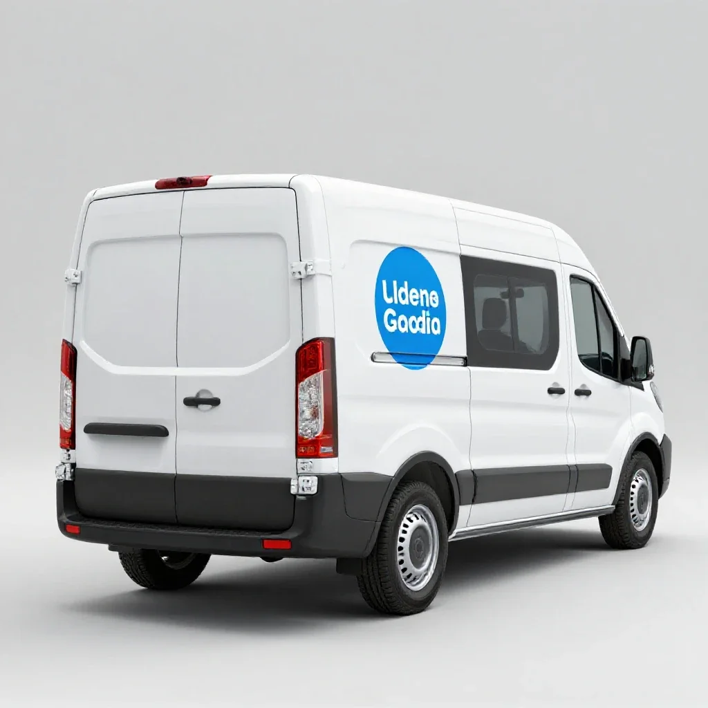 Laundry truck isolated on a white background