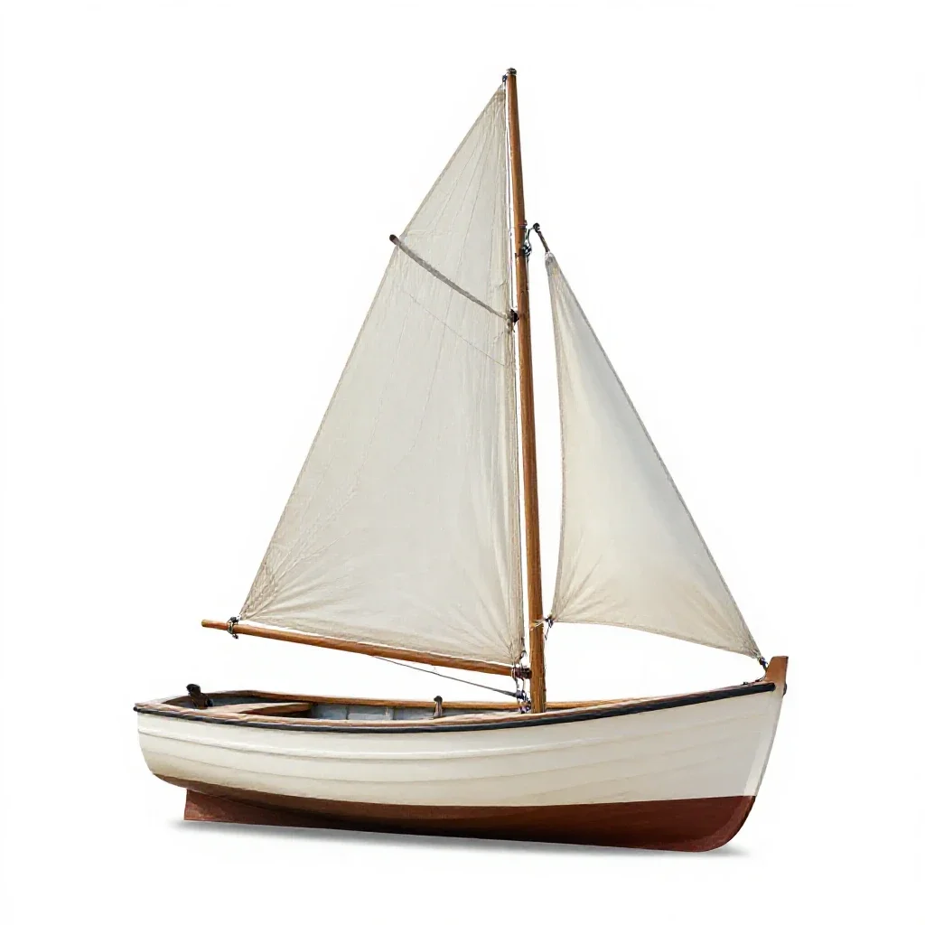 Lugger isolated on a white background