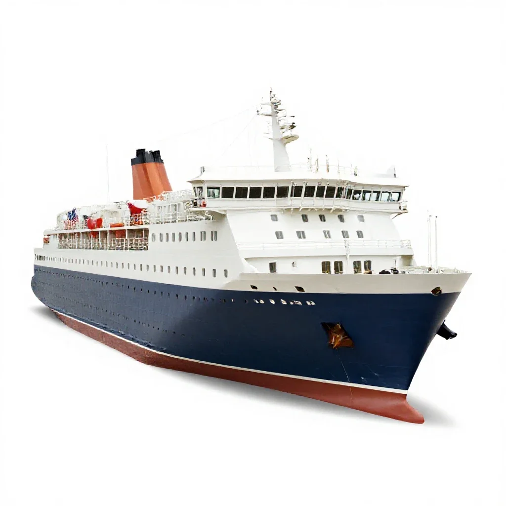 Luxury liner isolated on a white background