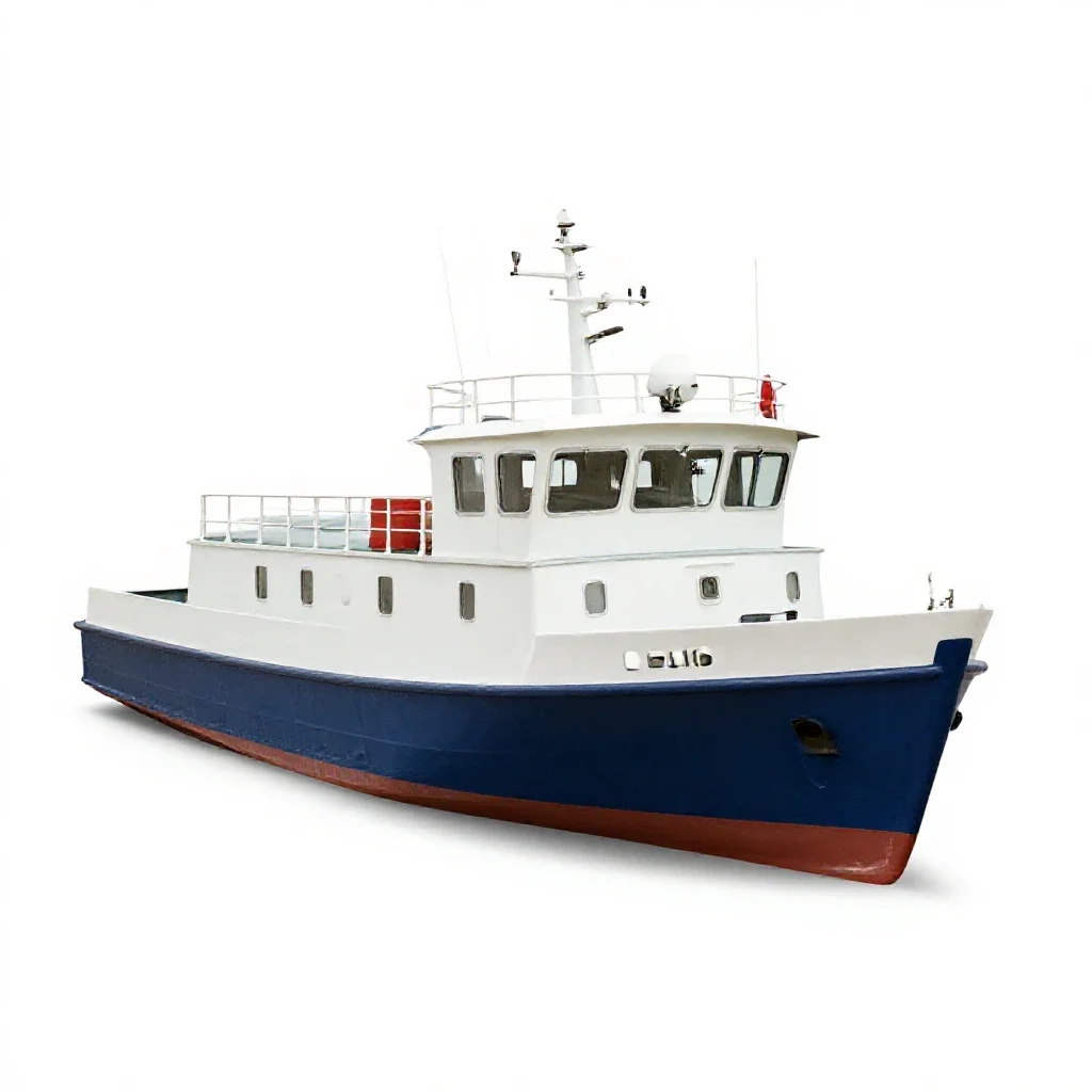 Mailboat isolated on a white background