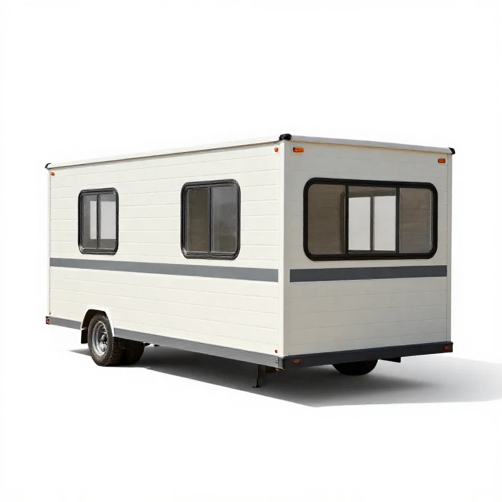 Mobile home isolated on a white background