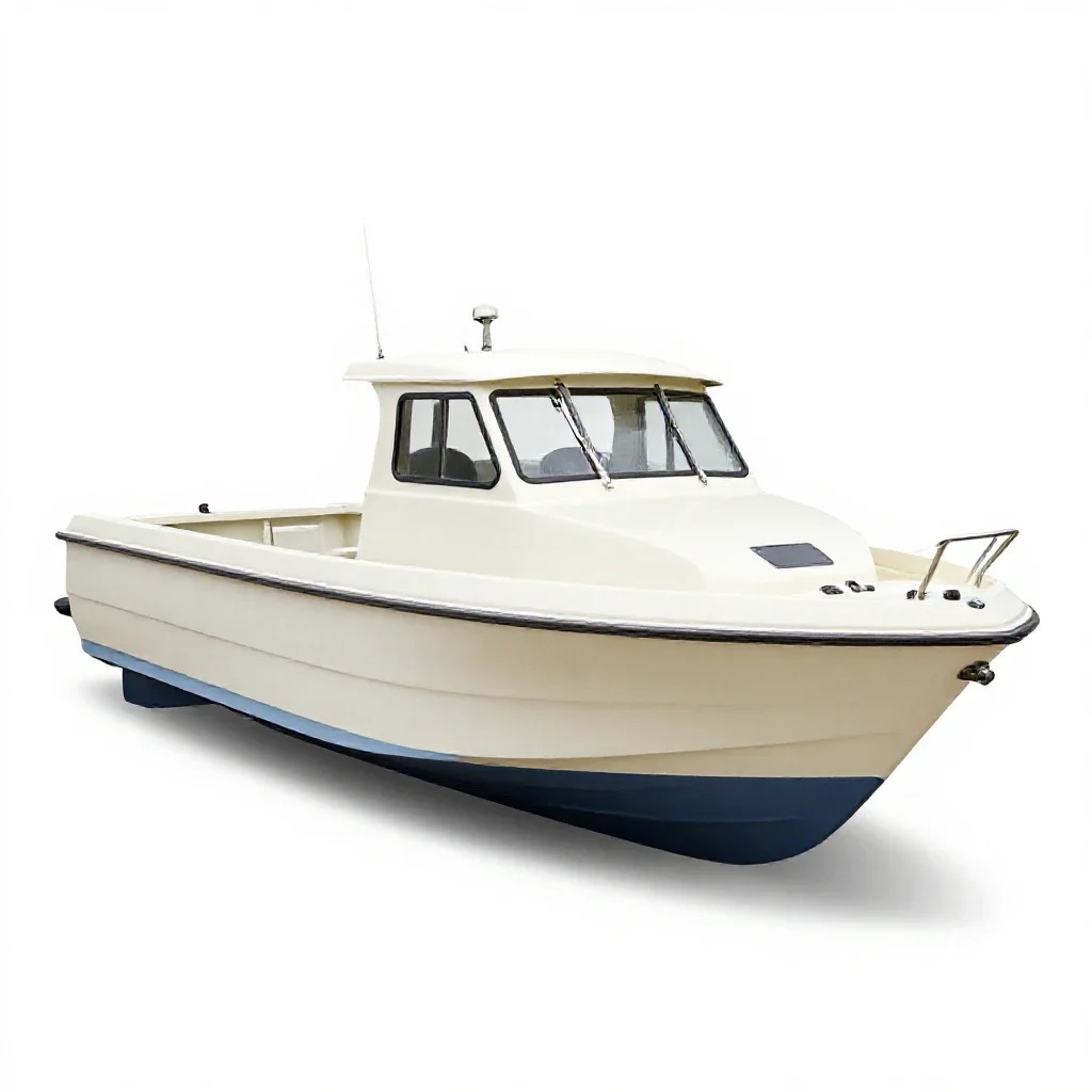 Motorboat isolated on a white background