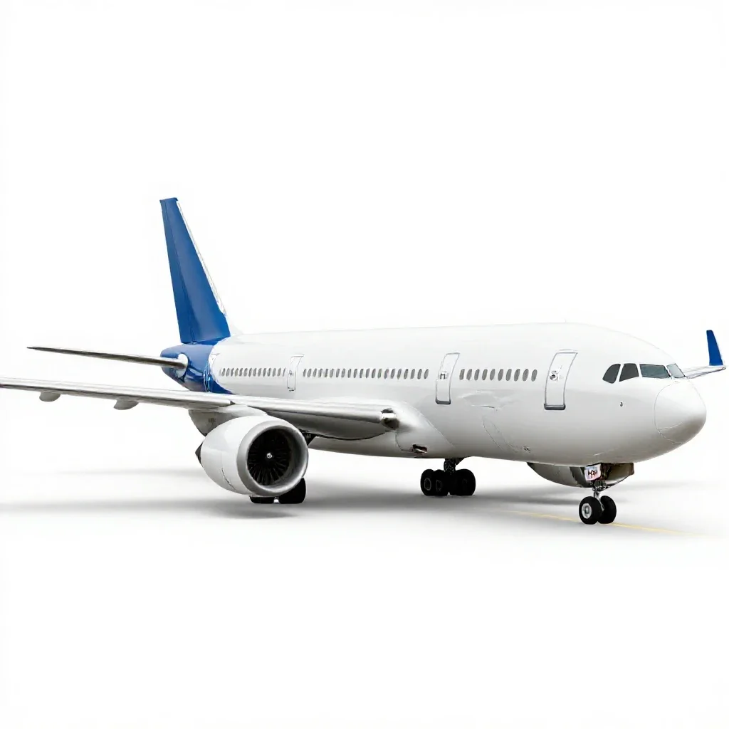 Airliner isolated on a white background