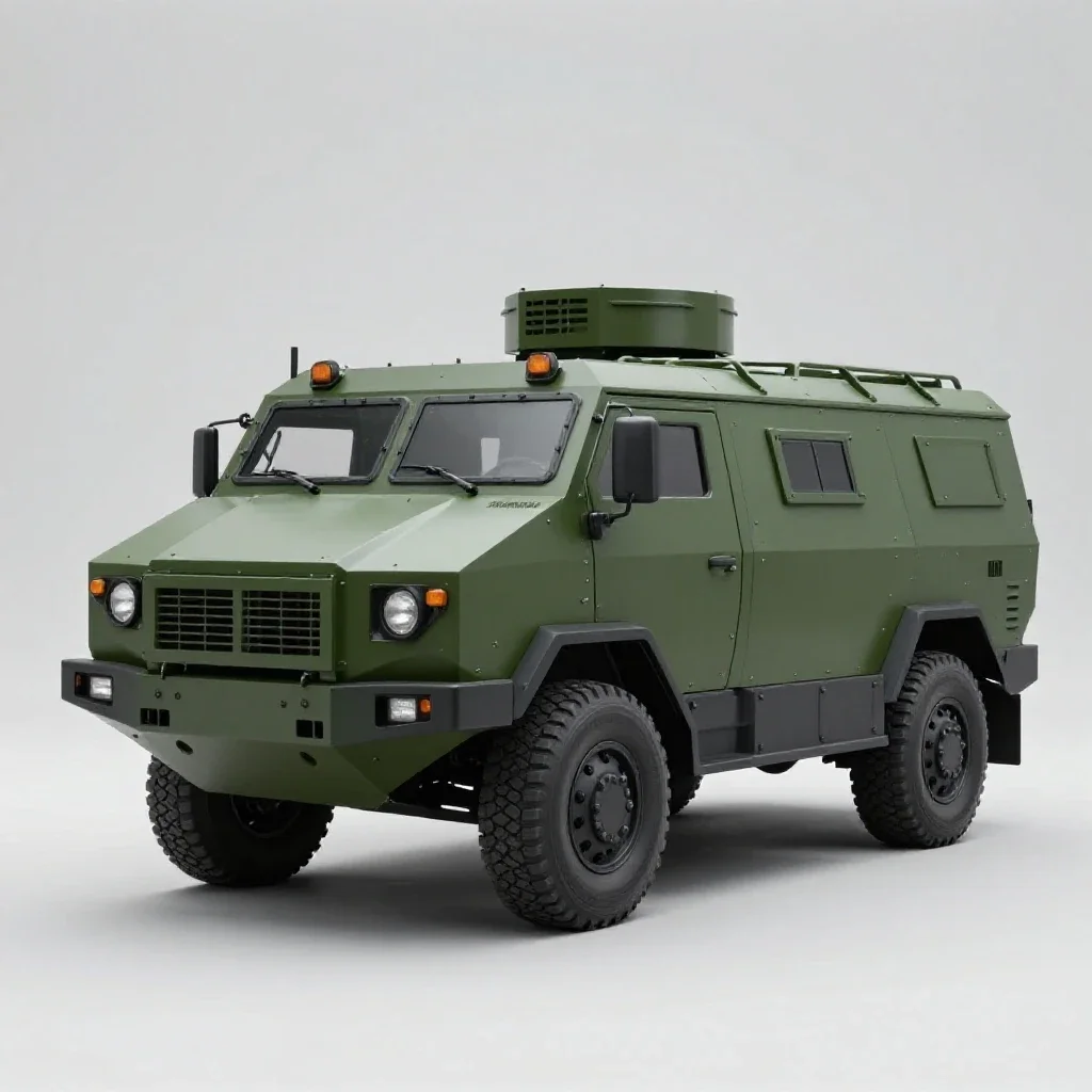 Armored vehicle isolated on a white background