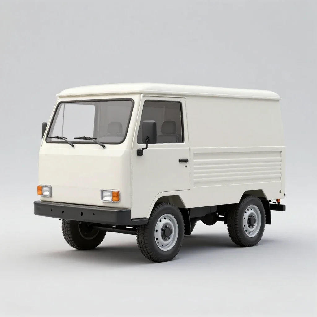 Ice wagon isolated on a white background