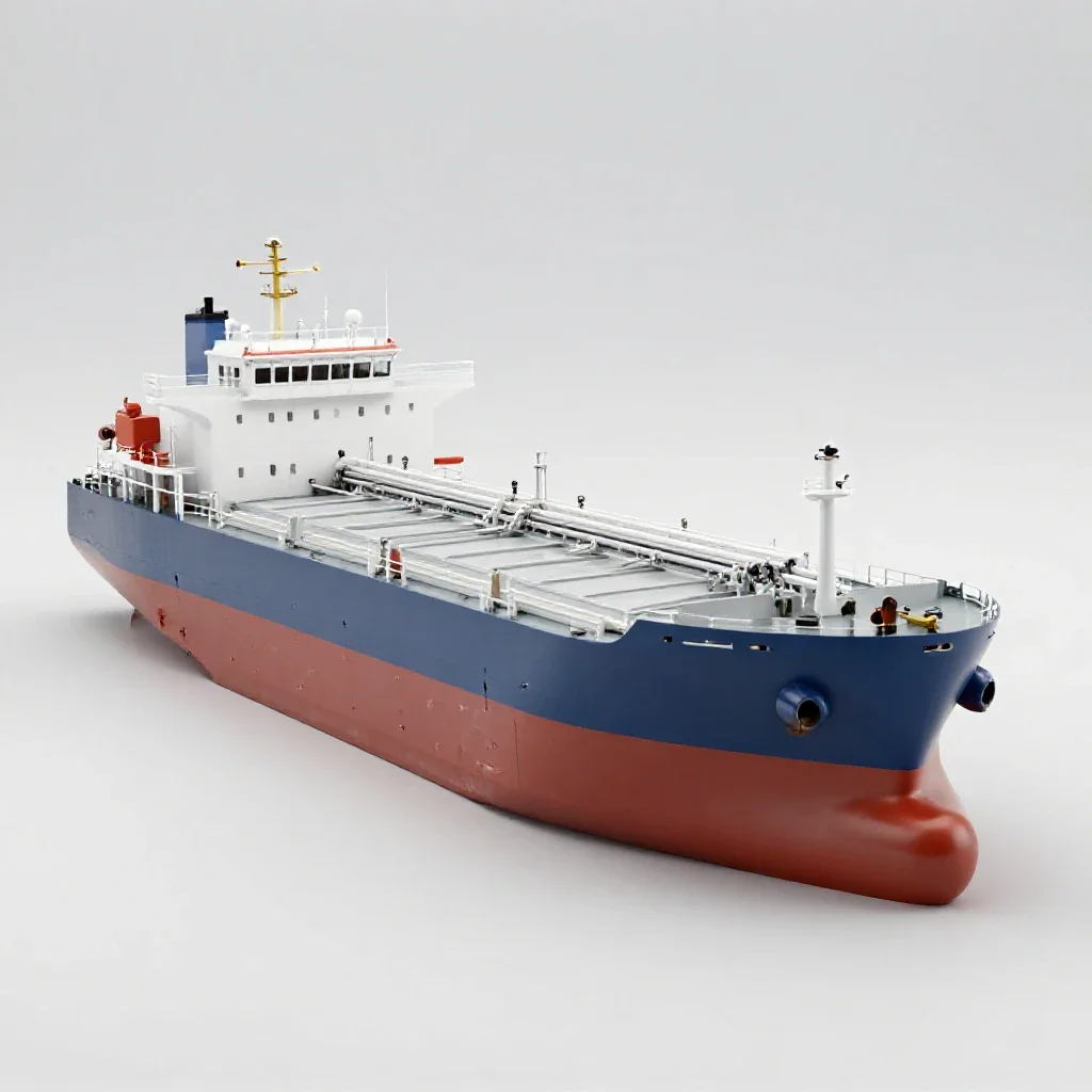 Oil tanker isolated on a white background