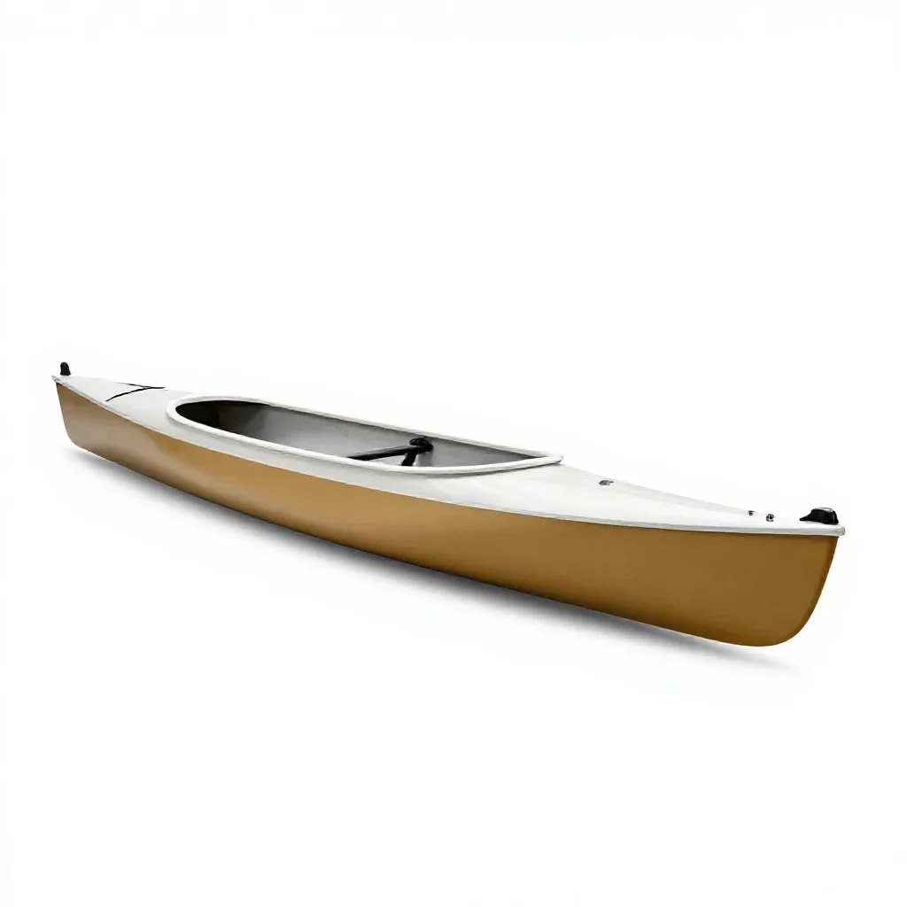 Outrigger canoe isolated on a white background