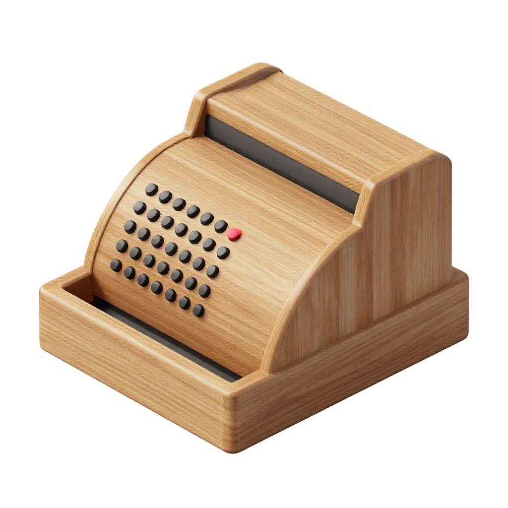 Cash register isolated on a white background