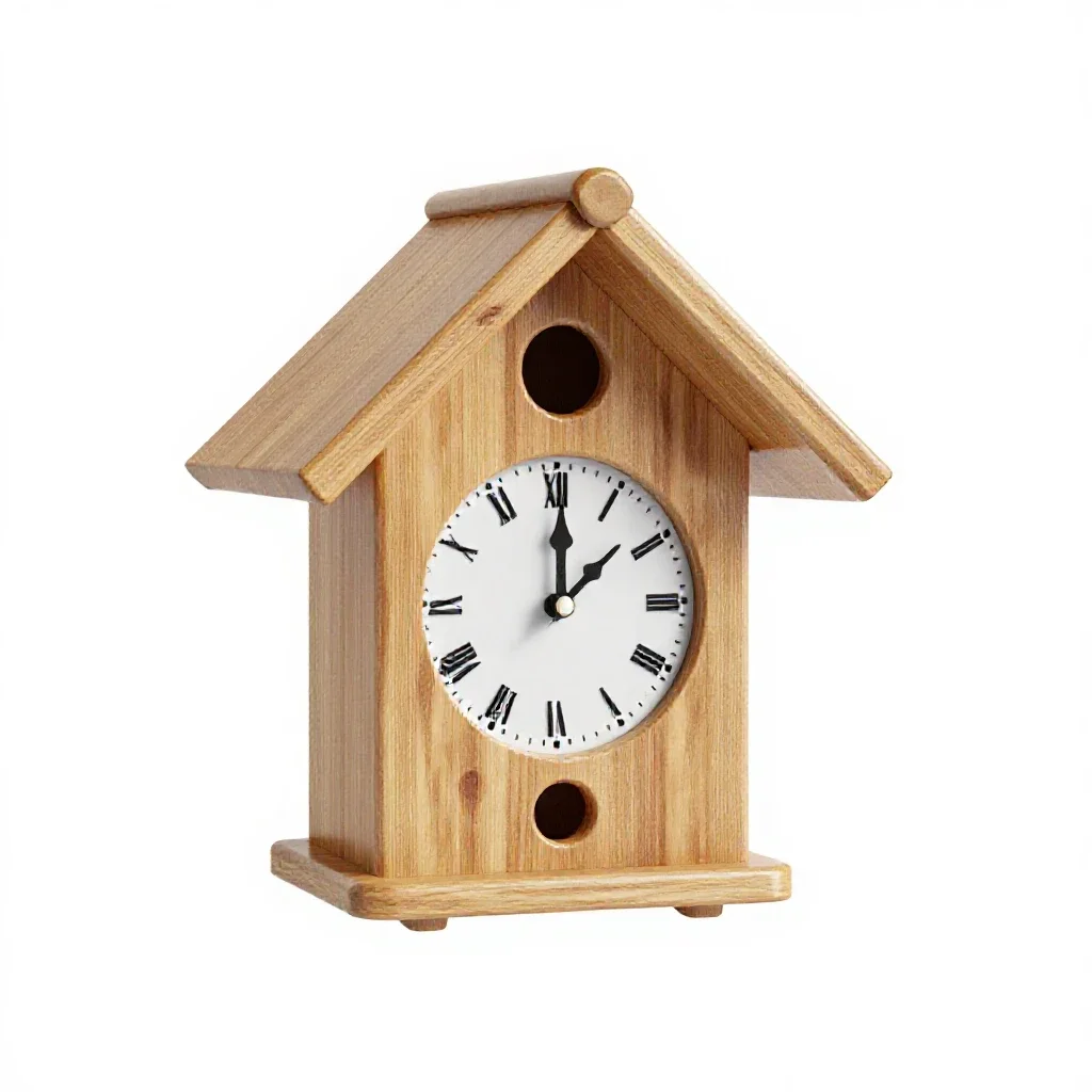 Cuckoo clock isolated on a white background