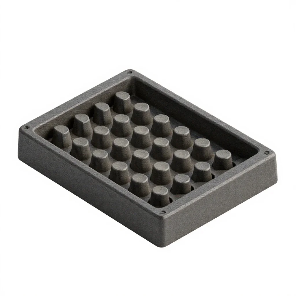 Linotype slug tray isolated on a white background