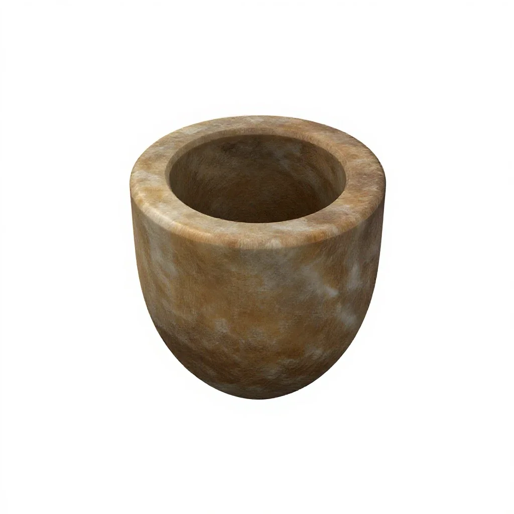 Powder horn isolated on a white background