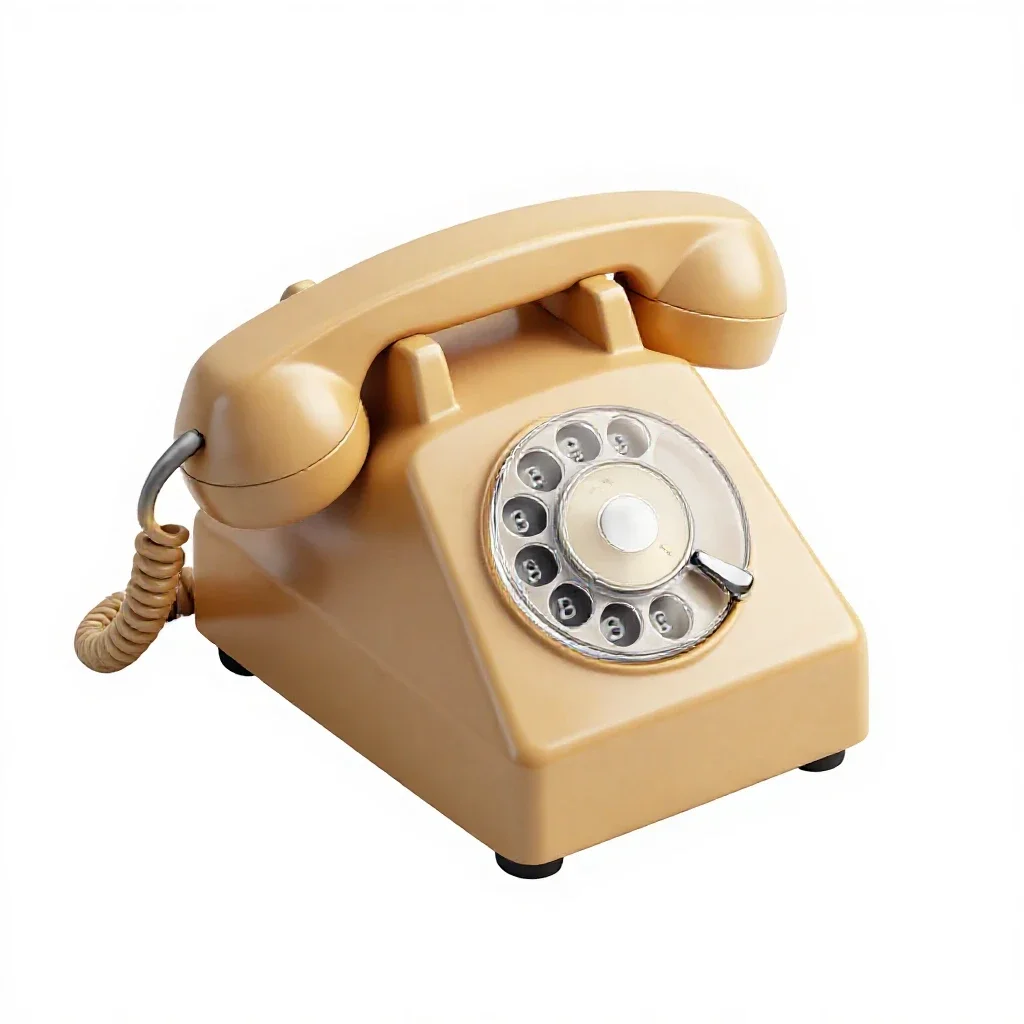 Rotary telephone switchboard isolated on a white background