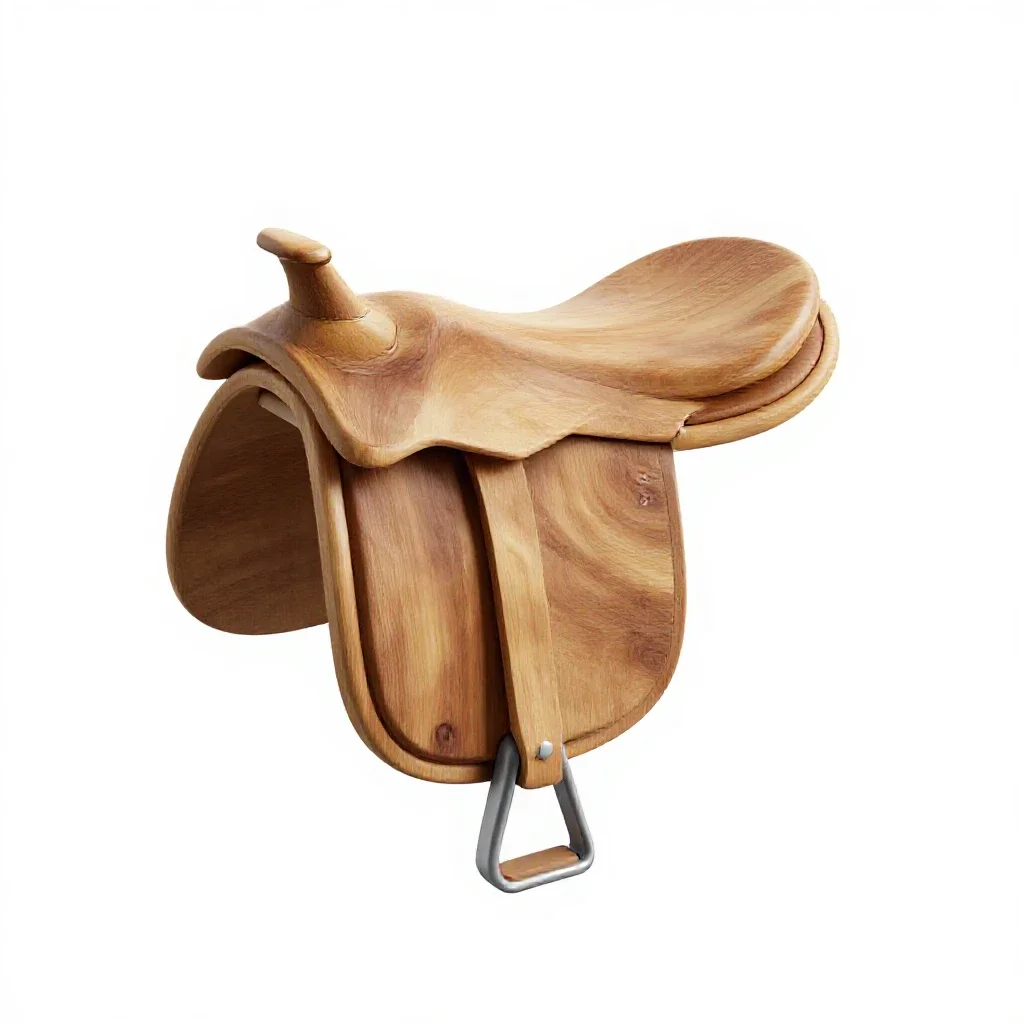 Saddle on a stand isolated on a white background