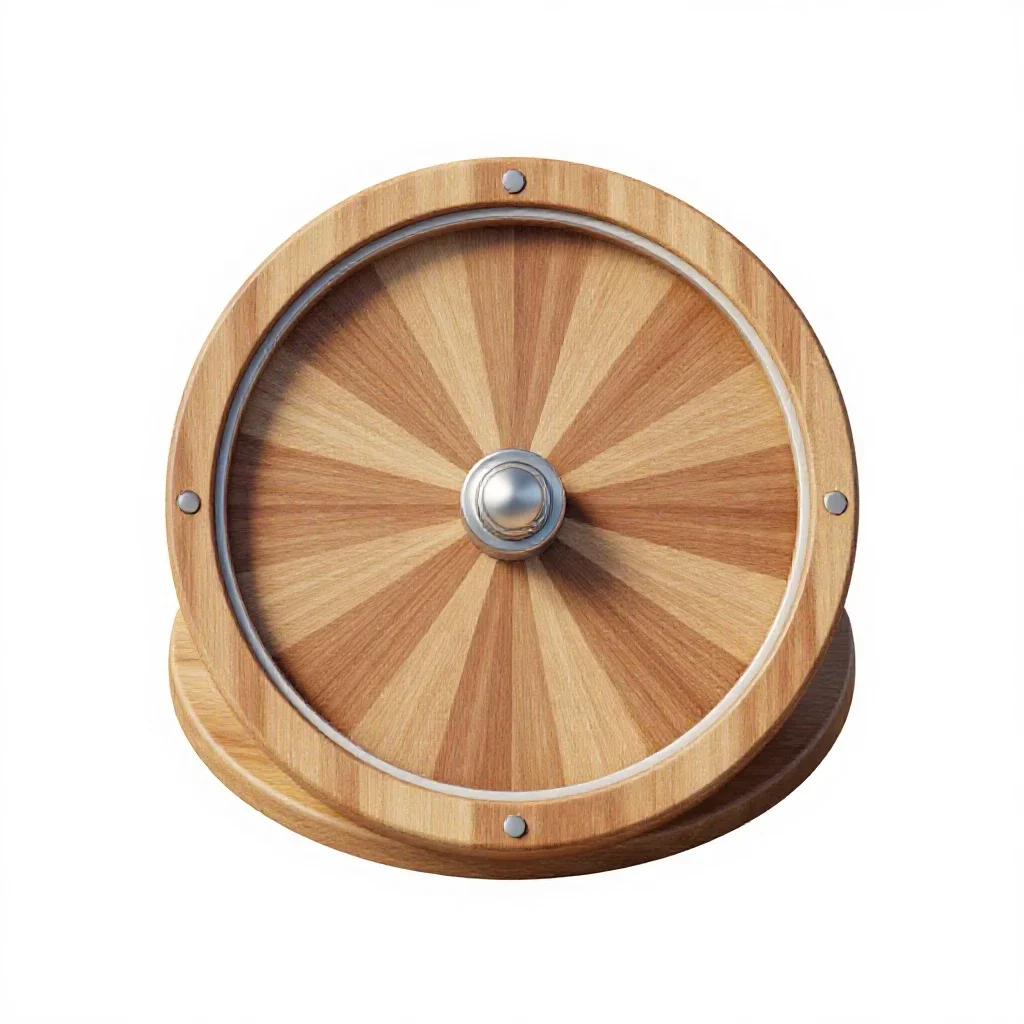 Spinning wheel isolated on a white background