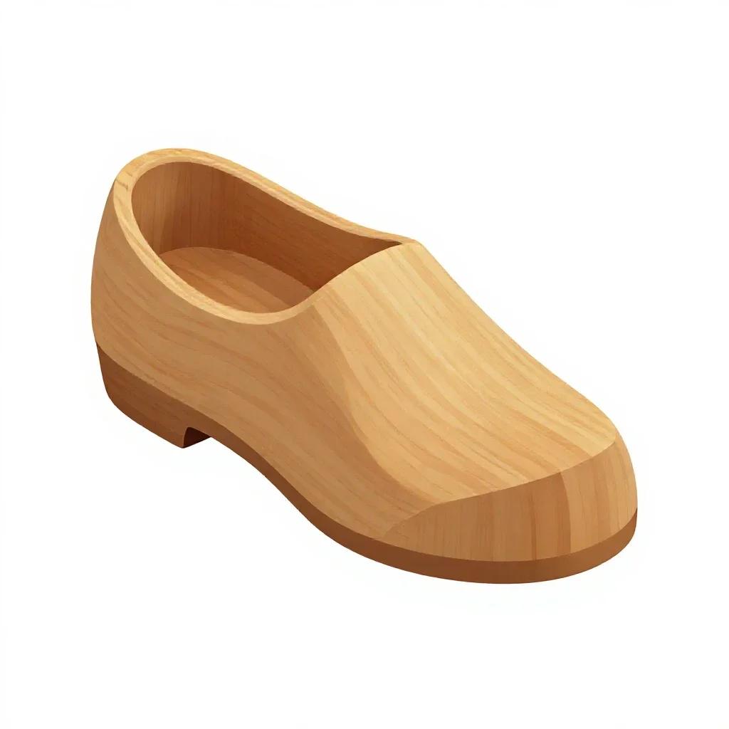 Wooden shoe last isolated on a white background