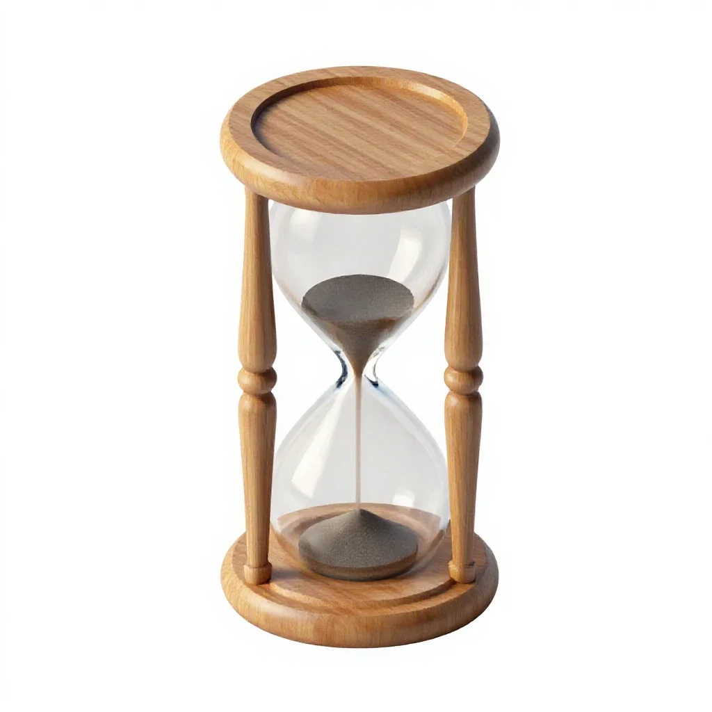 Hourglass isolated on a white background