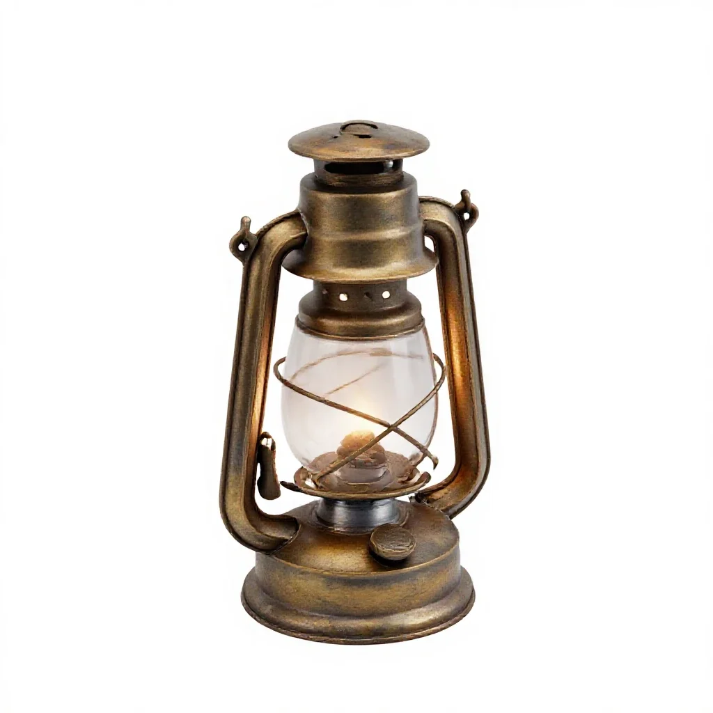 Oil lamp isolated on a white background