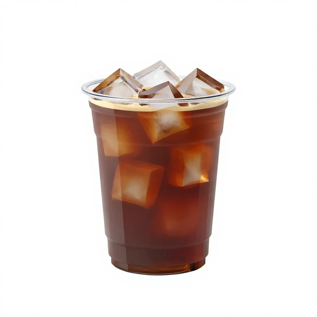 Cold brew over ice isolated on a white background