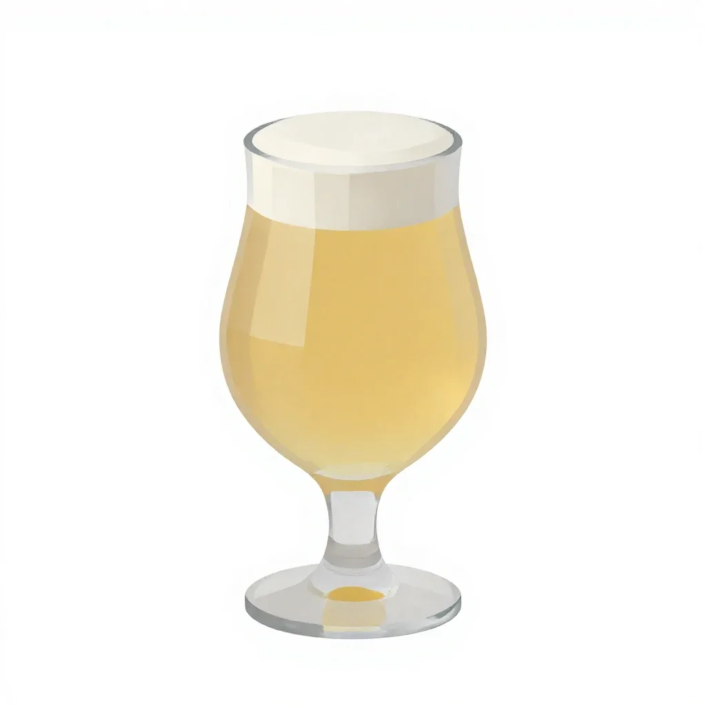 Hazy pale ale in a tulip glass isolated on a white background
