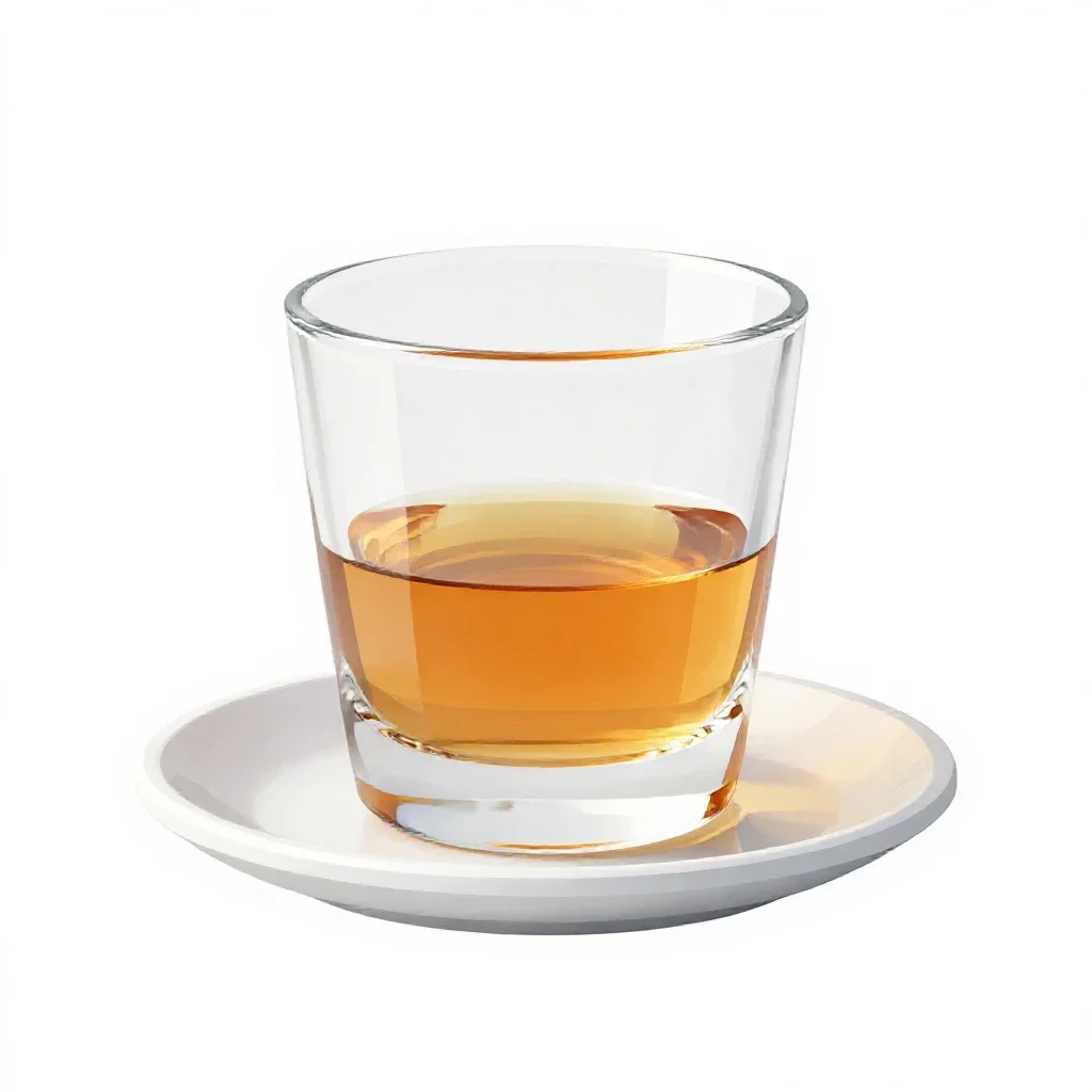 Whisky neat in a tumbler isolated on a white background