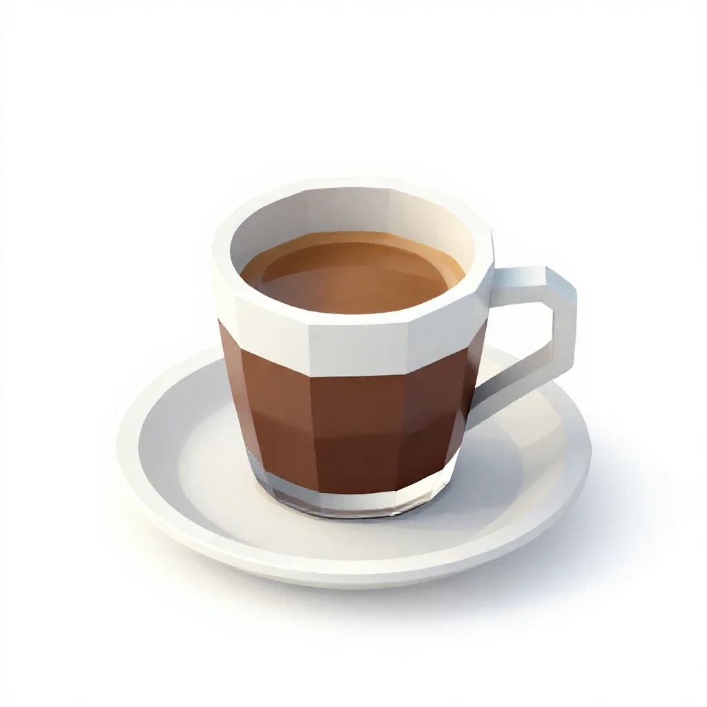 Espresso in a demitasse isolated on a white background