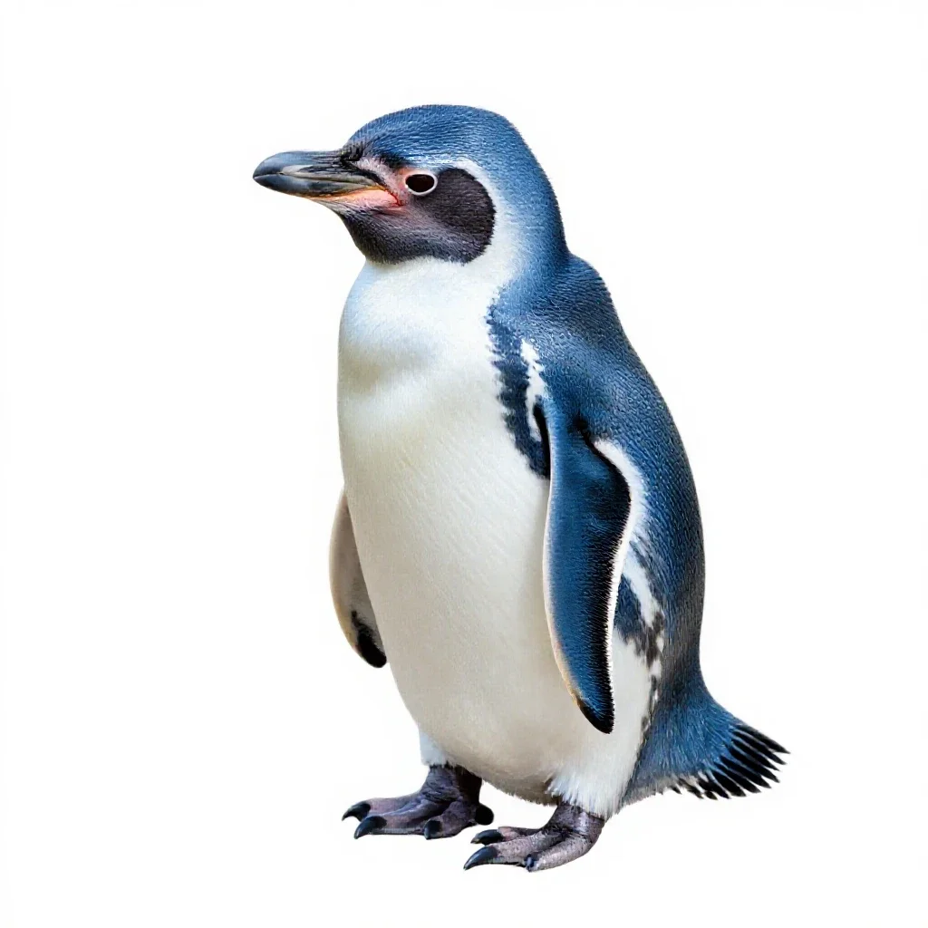 Little blue penguin isolated on a white background