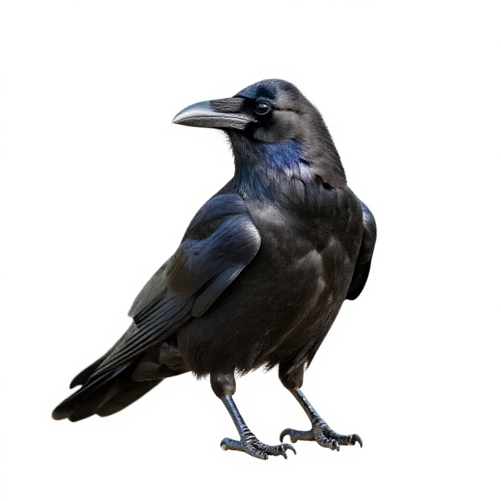 Raven isolated on a white background