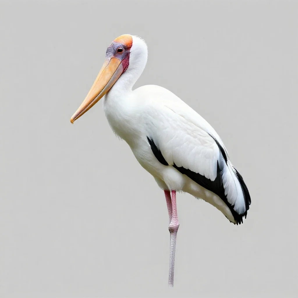 Shoebill stork isolated on a white background