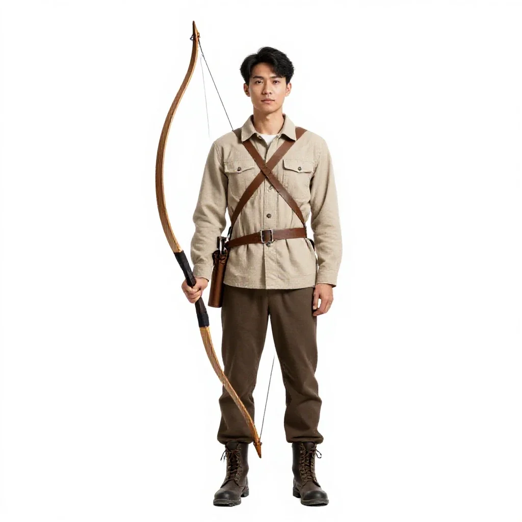 Mounted steppe archer isolated on a white background