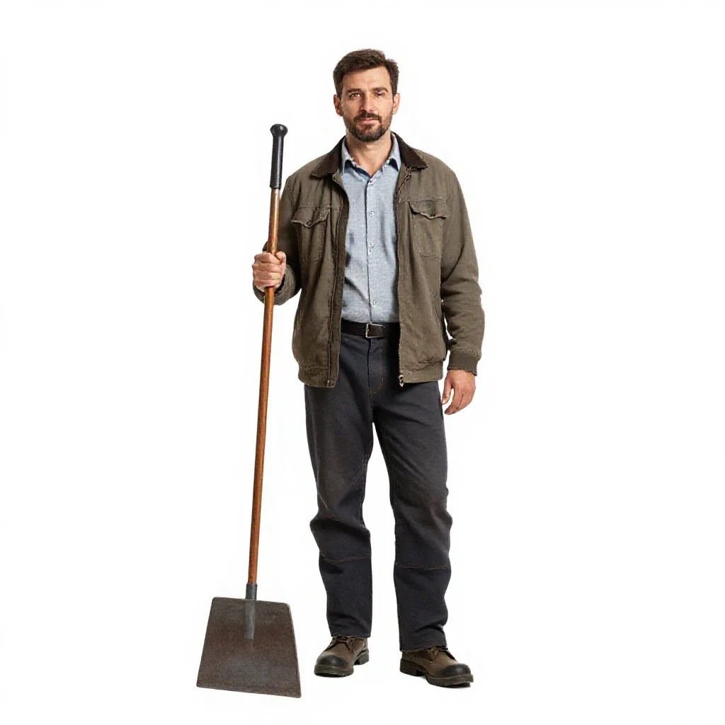 Georgian chimney sweep isolated on a white background