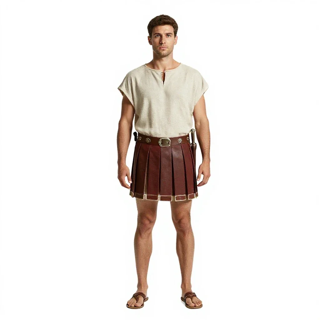 Greek hoplite isolated on a white background