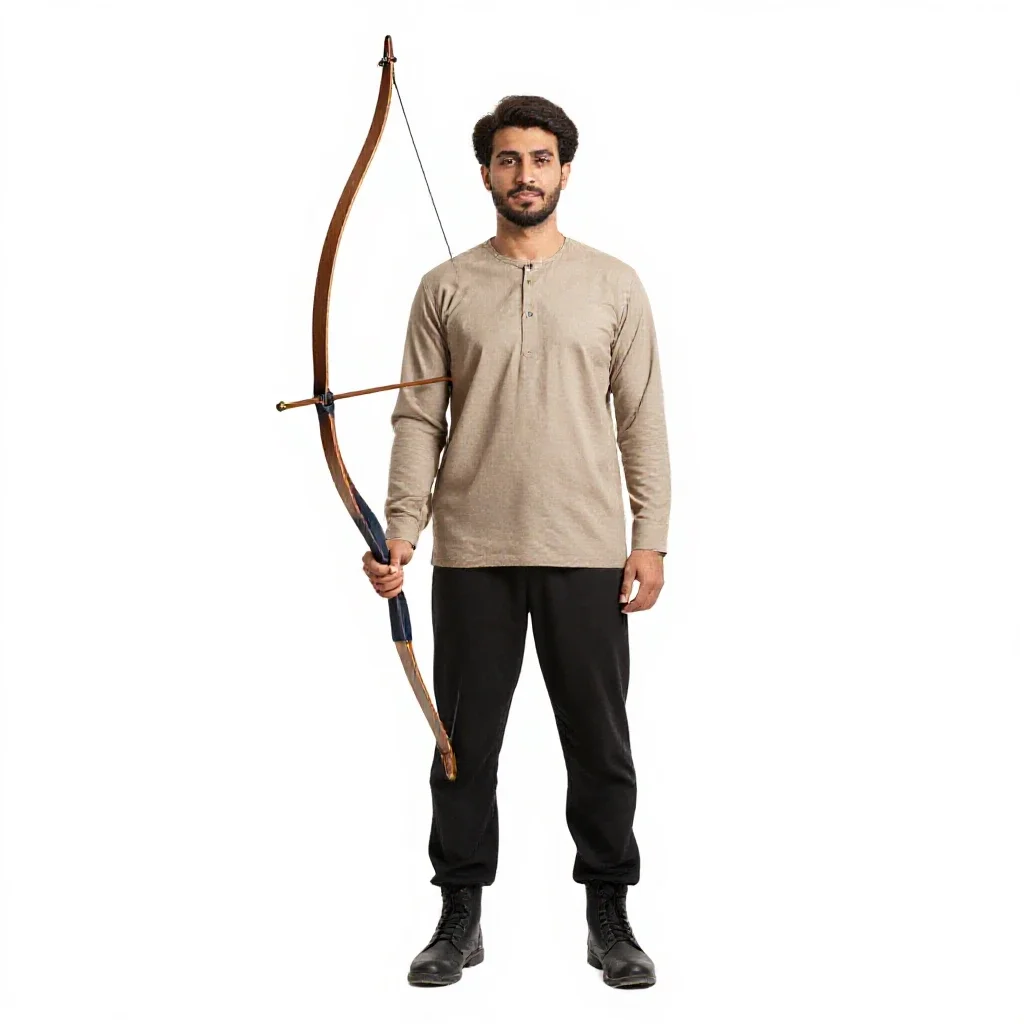 Persian archer isolated on a white background