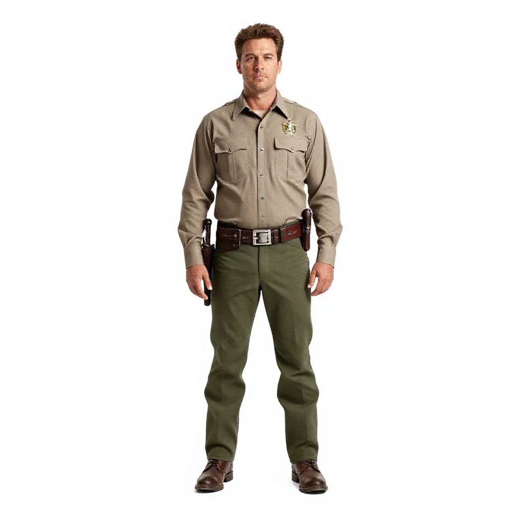 Wild West sheriff isolated on a white background