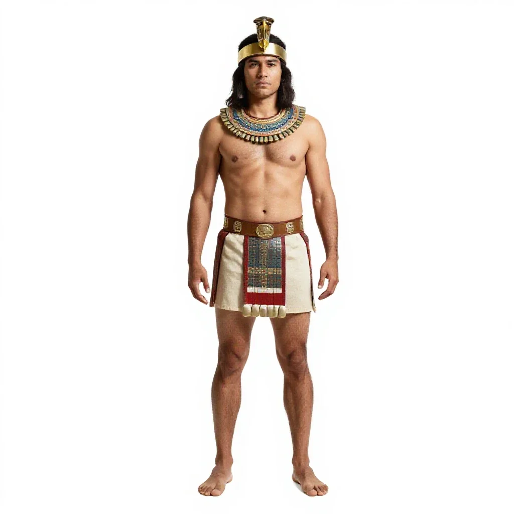 Aztec eagle warrior isolated on a white background