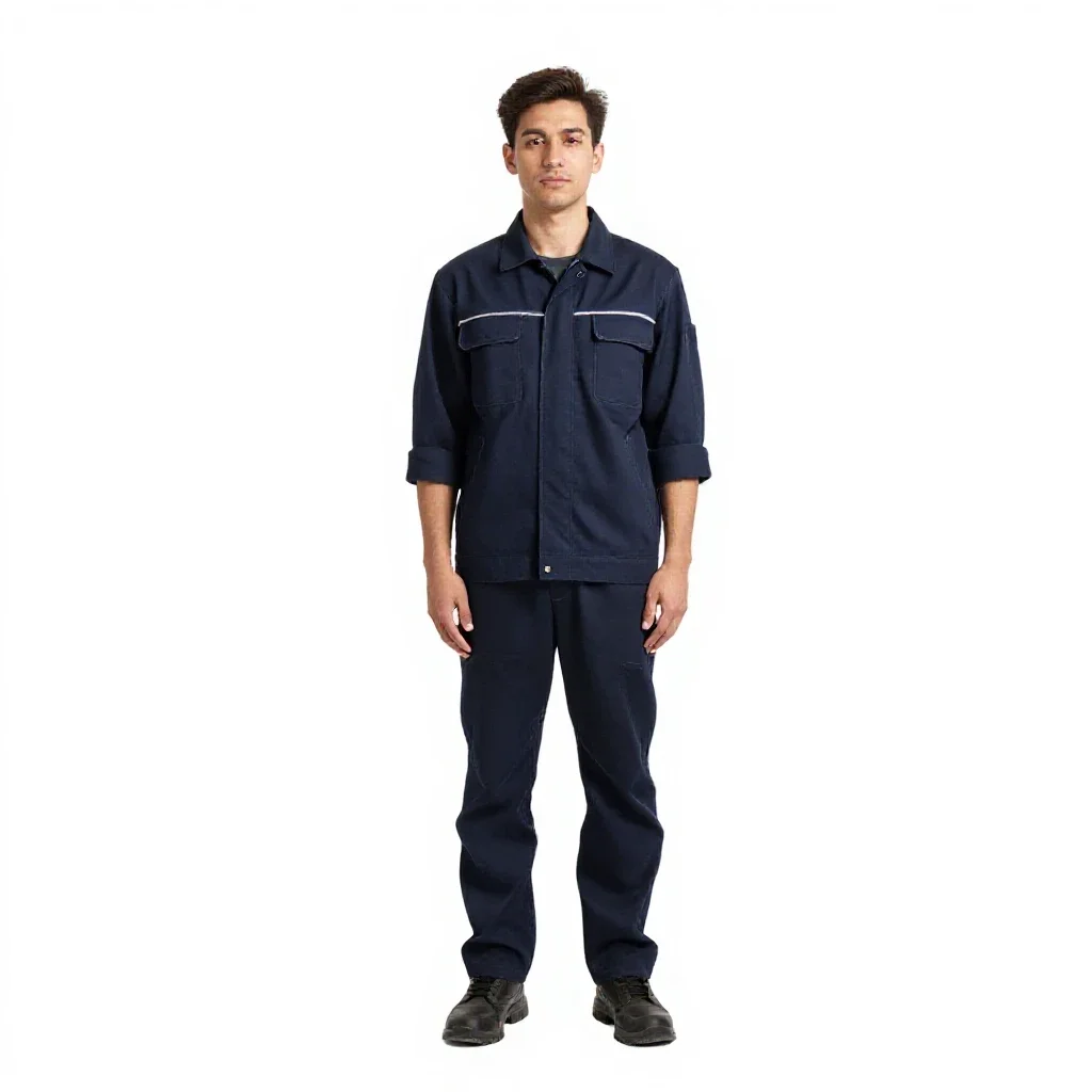 Stage lighting technician isolated on a white background