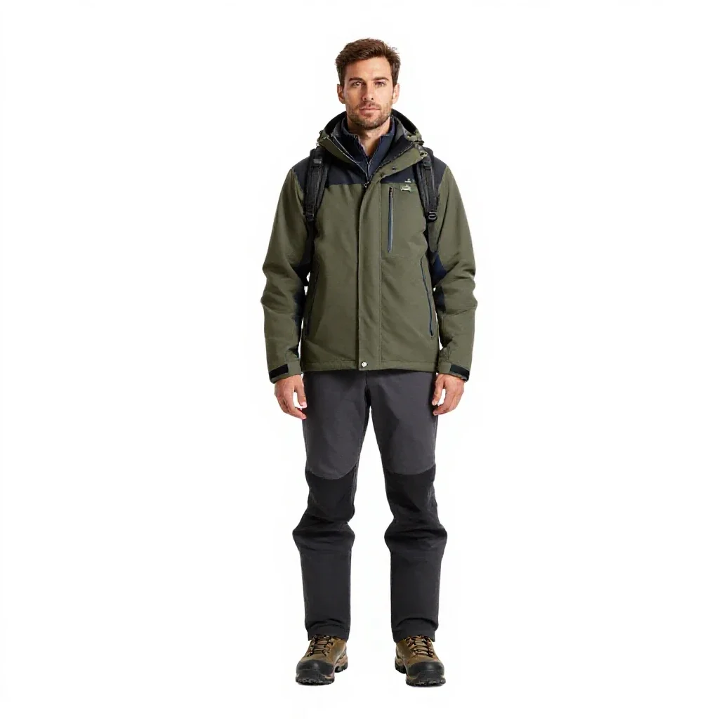 Alpine mountain guide isolated on a white background