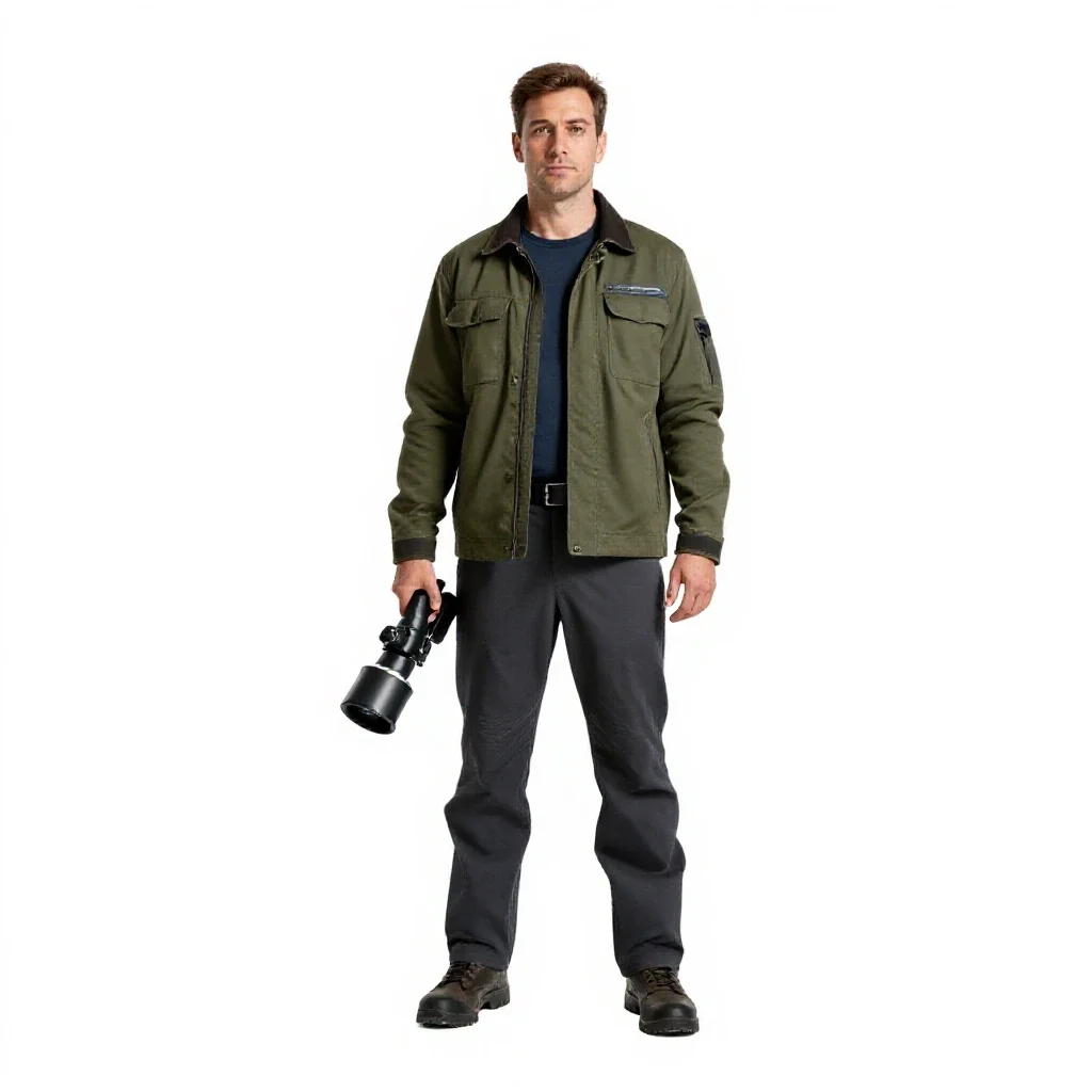 Deep space surveyor with a scanner isolated on a white background