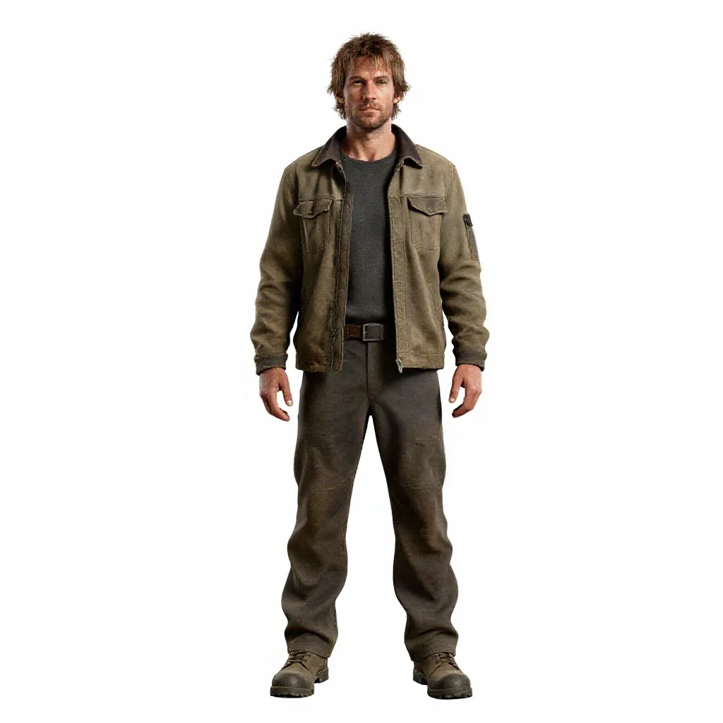 Dust-worn scavenger isolated on a white background