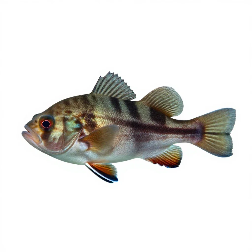Bio-luminescent deep sea fish isolated on a white background