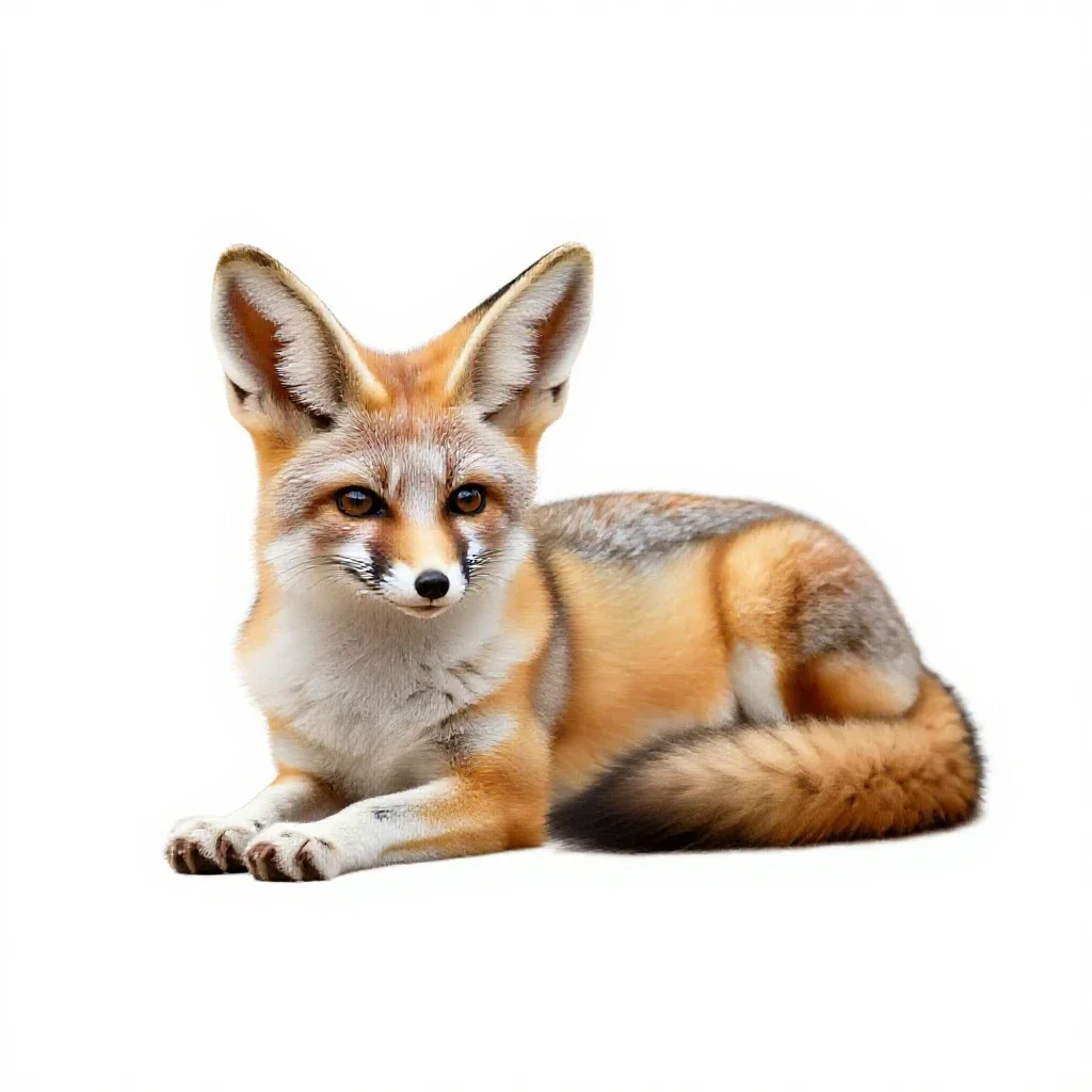 Fennec fox isolated on a white background