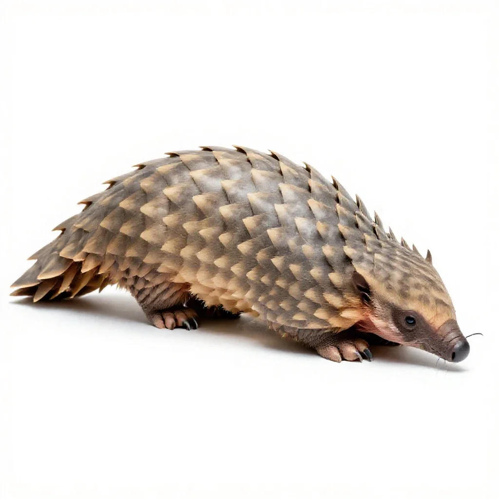Pangolin isolated on a white background