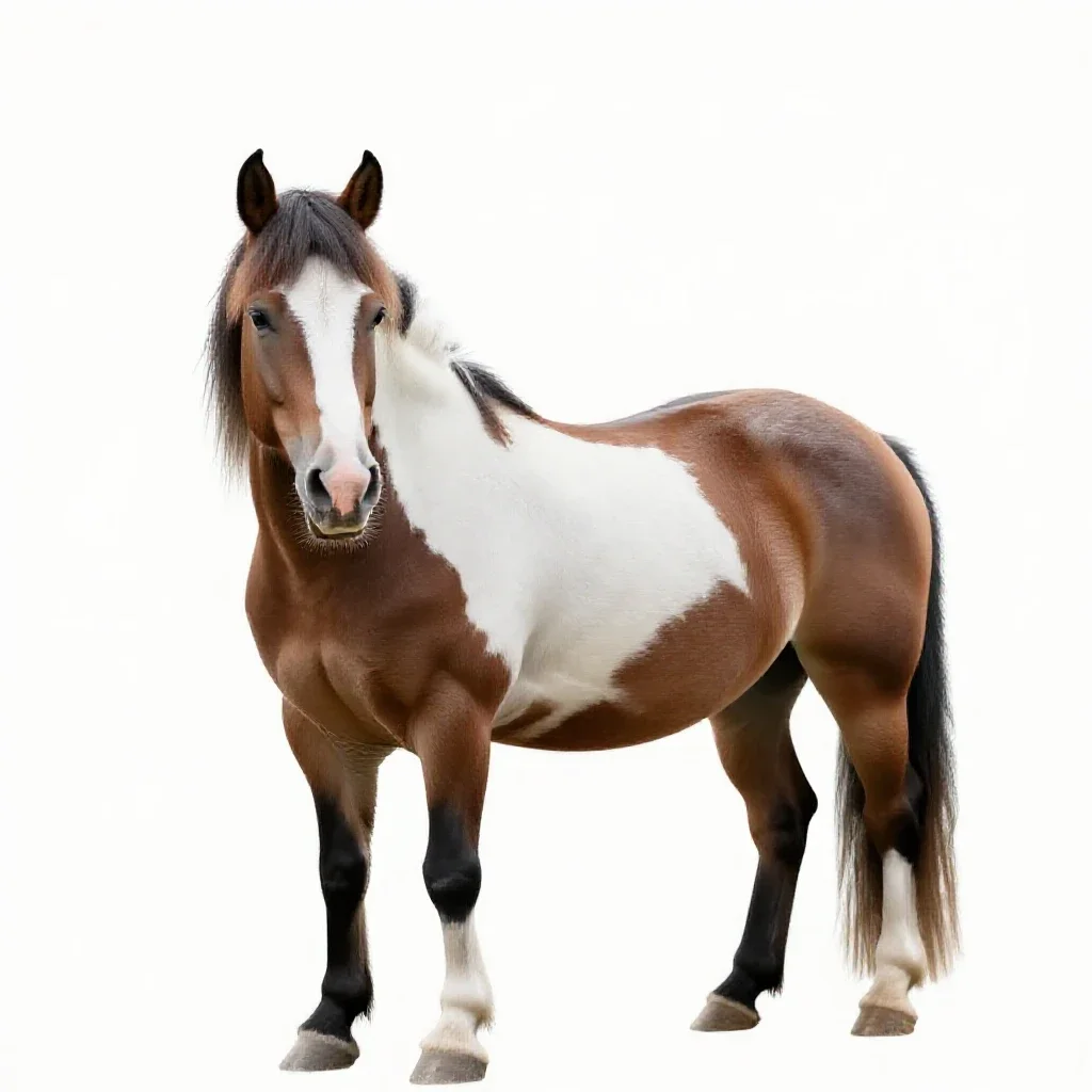 Shire horse isolated on a white background