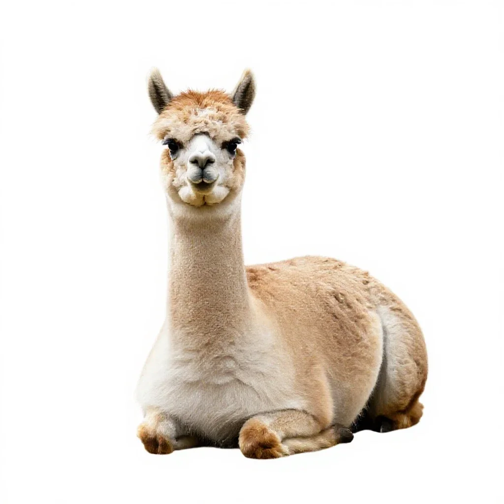 Alpaca isolated on a white background