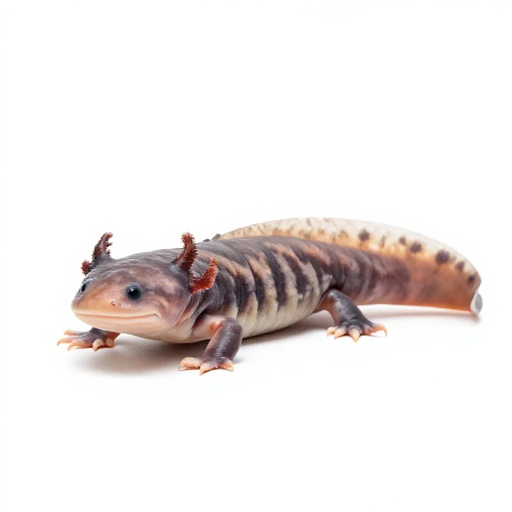 Axolotl isolated on a white background