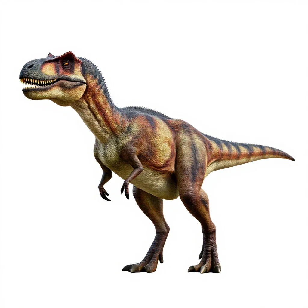 Deinonychus isolated on a white background
