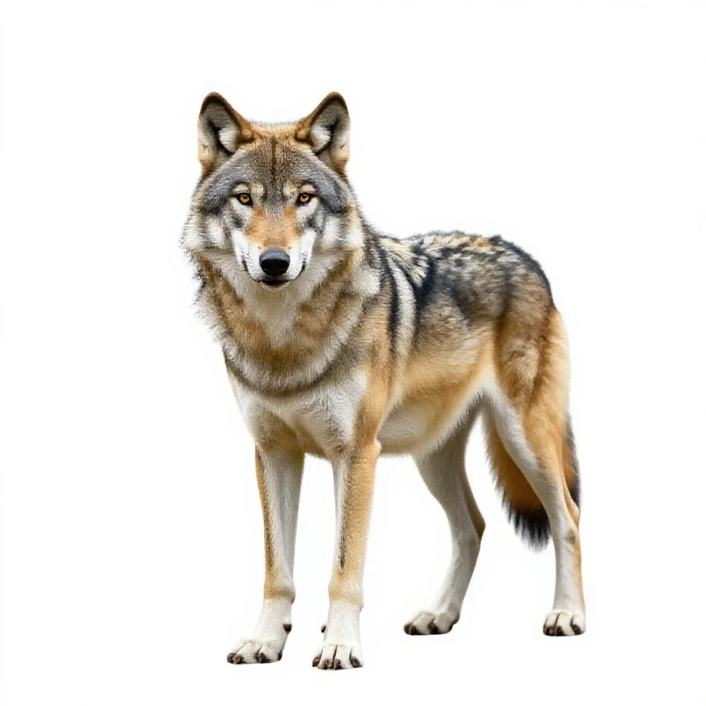 Dire wolf isolated on a white background