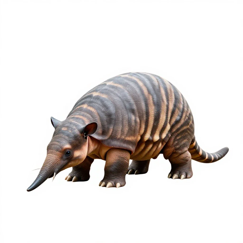 Glyptodon isolated on a white background