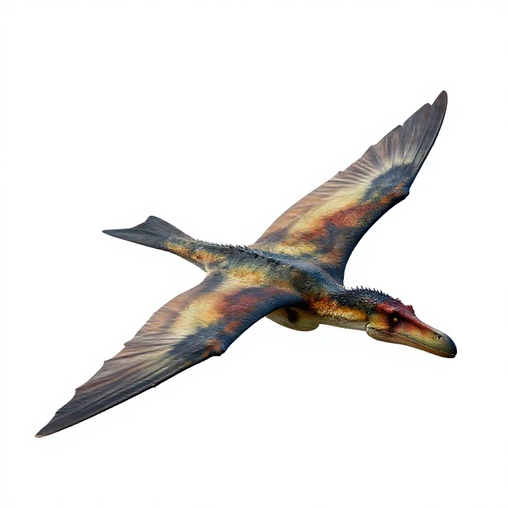 Pteranodon gliding isolated on a white background