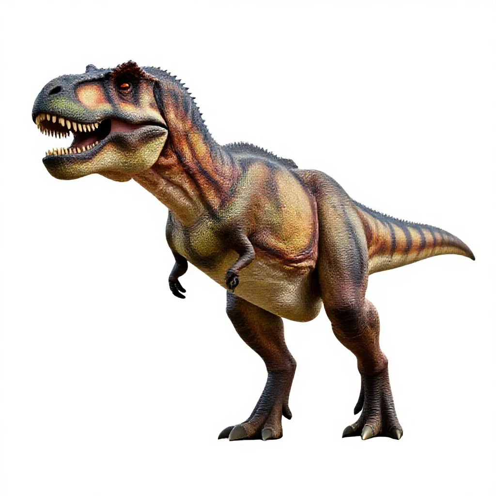 Tyrannosaurus rex isolated on a white background