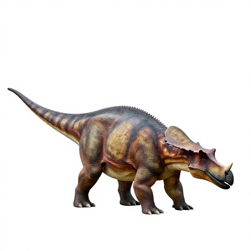 Ankylosaurus with its club tail isolated on a white background